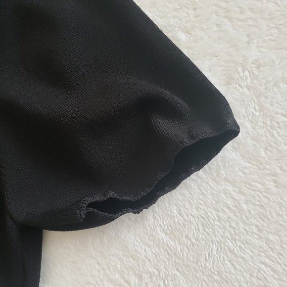 AD Originals Knit Beaded & Embroidered Scoop Neck Short sleeves Womens Top SZ S - Picture 10 of 13